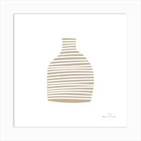 Striped Vase.A fine artistic print that decorates the place. Art Print