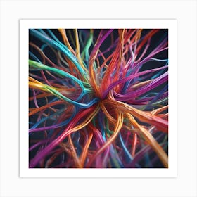 Colorful Wires 44 Art Print