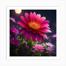 Flower Background Art Print