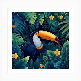 Toucan In The Jungle 8 Art Print