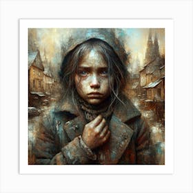 Girl In A City 2 Art Print