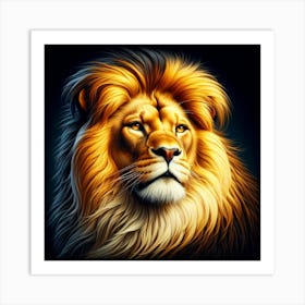 Lion Face Art Print