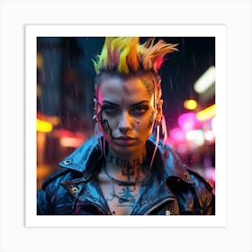 Cyberpunk Girl 2 Art Print