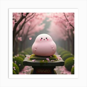 Flux Dev A Large Fluffy Marshmallow Sits On A Traditional Japa 1 Poster