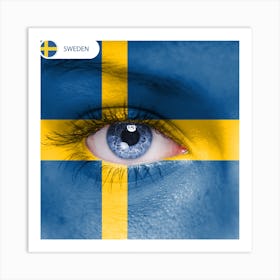 Swedish Flag Art Print