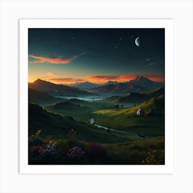 Landscape Painting Art Print