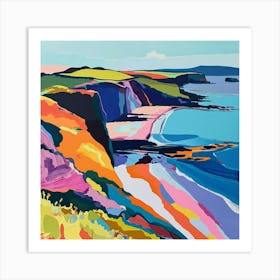 Colourful Abstract Pembrokeshire Coast National Park Wales 4 Art Print