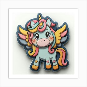 Unicorn Sticker 11 Art Print