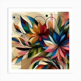 Abstract Flower Painting 1 Art Print