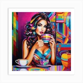 Coffee Girl 3 Art Print