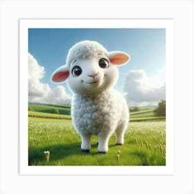 Sheep In A Field 3 Art Print