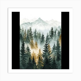 Forest In The Mist Art Print