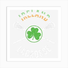 Ireland Shamrock Irish Lacrosse Art Print