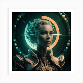 Futuristic Woman 2 Art Print