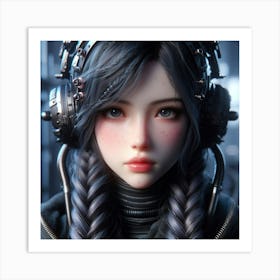 Cyborg Girl 1 Art Print