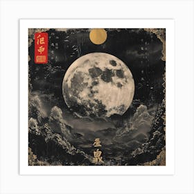 Japanese Moon Art Print