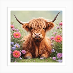 Highland Cow Art Print