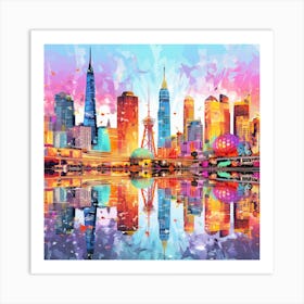 City Skyline 1 Art Print