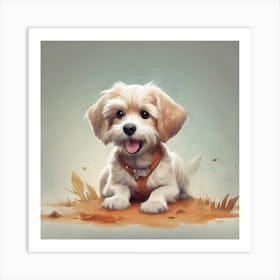 Cute Dog Nursery Art Print (1) Art Print