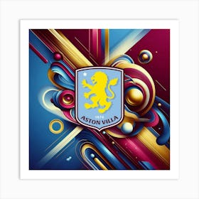 Aston Villa F.C Logo Wall Art 15 Art Print