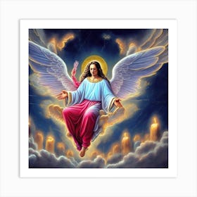Jesus Angel Art Print