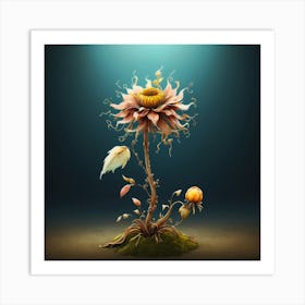 Flower In The Dark Art Print