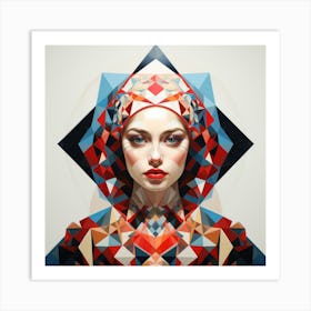 Geometric Russian Woman 03 Art Print