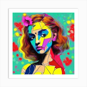 Colorful Girl Art Print