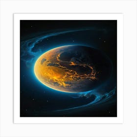 Earth In Space 2 Art Print