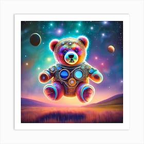 Teddy Bear In Space 8 Art Print