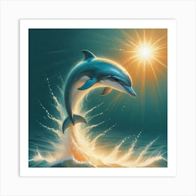 Dolphin Jumping 6 Art Print