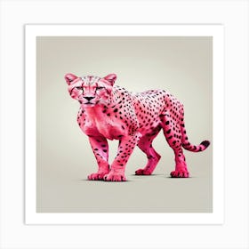 Default Minimalist The Whole Body Of A Pink Cheetah On The Pro 3 Art Print