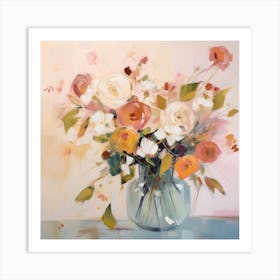 'Roses In A Vase' Art Print