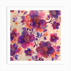 Purple Flowers Art Print