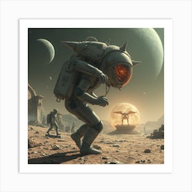 Aliens On Mars Art Print