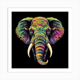 Colorful Elephant 1 Poster