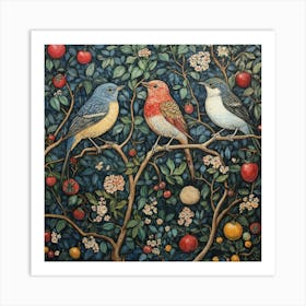 Birds In A Tree Art 11 Art Print