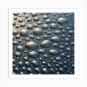Realistic Rain Drops Flat Surface Pattern For Background Use Haze Ultra Detailed Film Photography (3) Art Print
