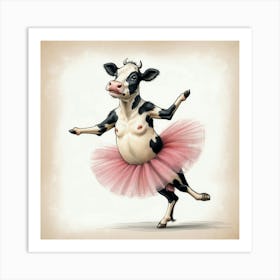 Cow In Tutu Art Print