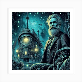 Ship In The Night Art Print