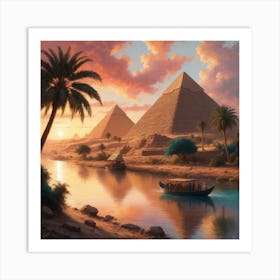 Egypt At Sunset Art Print