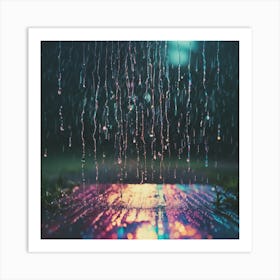 Raindrops In The Rain Art Print