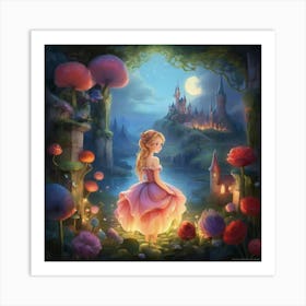 Cinderella art print Art Print