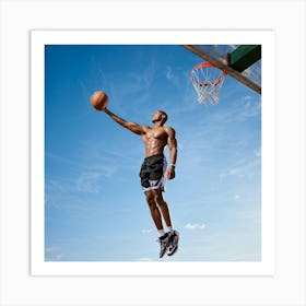 Young Shot Competition Play Board Urban Action Man Court Training Fitness Basket Abdomin (12) Art Print