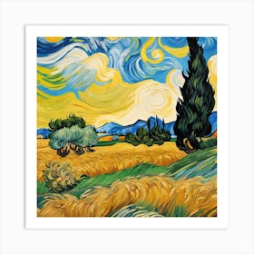 Landscape, Vincent Van Gogh Art Print 7 Art Print