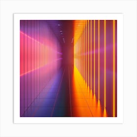 Neon Corridor Art Print