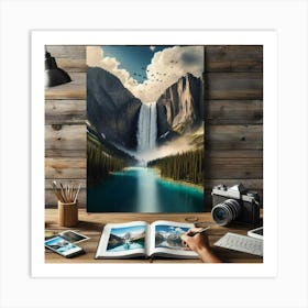 Waterfall Canvas Print Art Print