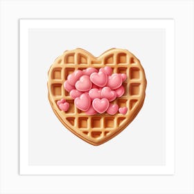 Heart Waffle 4 Art Print