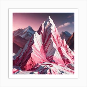 Pink Mountain 1 Art Print