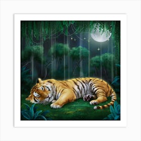 Tiger In The Jungle Art Print